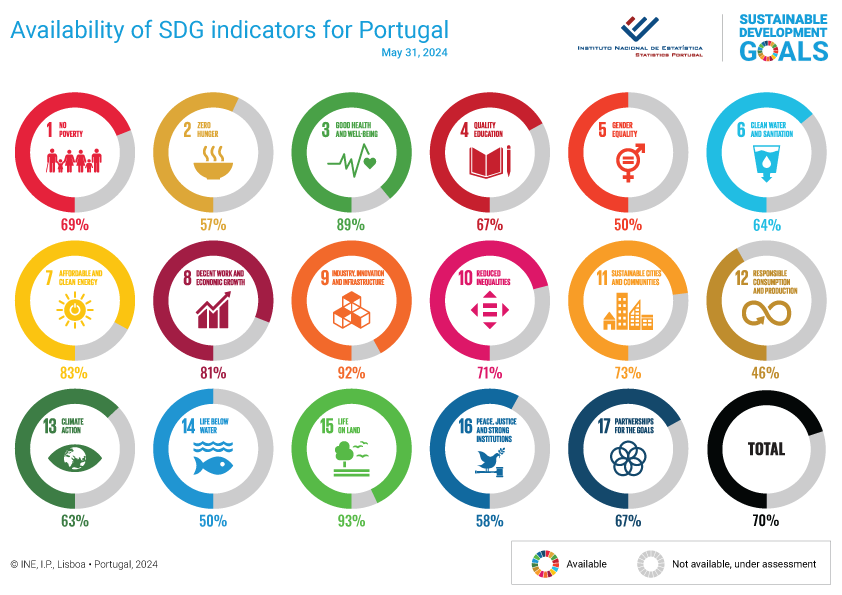 Information about the current availability of the SDG indicators